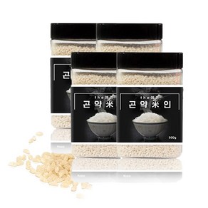 곤약미인 보리 타피오카 함유 곤약쌀 곤약미 500g, 4개