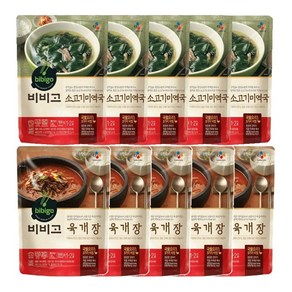 비비고 미역국500g 5개 + 육개장500g 5개