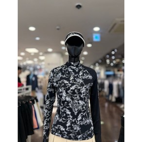 5F [신사] 파사디 골프 여성 봄 간절기 슬림핏 하이넥 티셔츠 [블랙 베이지] P24STP107X