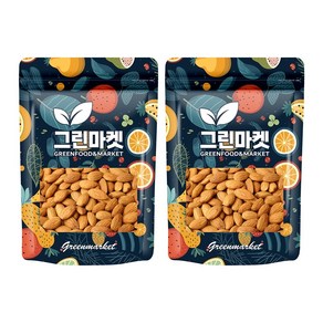 그린마켓 생아몬드 500g+500g 2개 (1kg), 500g