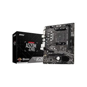 MSI 마더보드 A520M-A PRO 【Ryzen 5000 시리즈 (AM4) 대응】 Mico ATX [AMD A520 탑재] MB5136, 자세한 내용은 참조, 1개