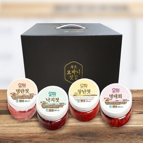 속초오마니젓갈 [오마니젓갈] 오마니 젓갈세트 2호 (명란젓+창난젓+명태회+낙지젓/각 350g), 1개, 350g