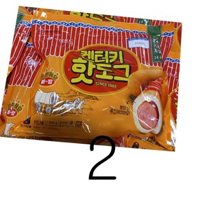 롯데 켄터키핫도그 아이스포장무료, 1.05kg, 2개