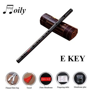 디즈 dizi 笛子 중국 악기 피리 대나무 플루트 전통 선물 c d e f g key pofessional flute with tassel black colo 초보자 플루트, 검은 전자 키, 1개