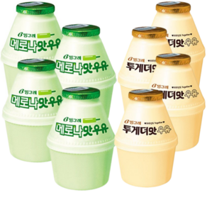 빙그레 메로나우유 240ml 8입 혼합 (메로나맛4입+투게더맛4입), 8개