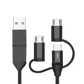 에이링크 호환 킨타 c to c usb 케이블 스마트폰 5핀 8핀 c타입 KIN-T-50, 3m, 1개, (킨타) 5 in 1 케이블