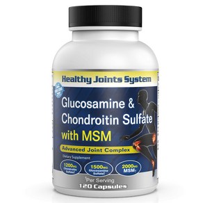 글루코사민 Healthy Joints System Glucosamine Chondoitin MSM Supplement fo B0115T3S7Q, 1개, 120정