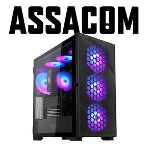 아싸컴 인텔 14700KF/RTX4070Ti슈퍼 조립PC 게이밍컴퓨터 조립컴퓨터 본체 게임용 PC 배그 영상 데스크탑, 기본사양, 블랙, 영상전문제작 PC, 2TB, 64GB, Fee DOS