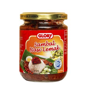 GLORY 싱가포르 프리미엄 나시르막 삼발소스 SAMBAL, 250g, 3개