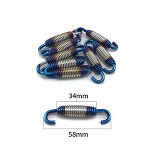 범용 오토바이 금속 배기 후크 프론트 스프링 파이프 스테인레스 미들 용수철 스틸 개 링크 2 배기 회전식, 8) Type A9  two pcs, 2개