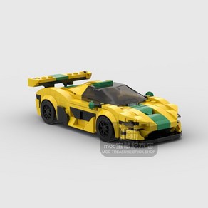 MOC P1 GTR 레이싱 스포츠카 차량 스피드 챔피언 레이서 빌딩 블록 브릭 차고 368, McLaen P1, 1개