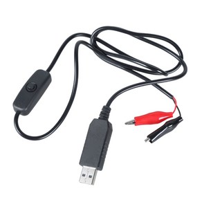 USB 5V ~ 1.5V 전원 공급 클립 케이블 AA LR03 LR6 LR14 LR20 배터리 교체 1Pc 1.5V 배터리 악어 클립 케이블