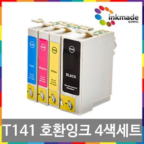 엡손 T141 호환잉크 4색 세트 ME340 ME Office 960WD 900WD T141170 T141270 T141370 T141470, 1개