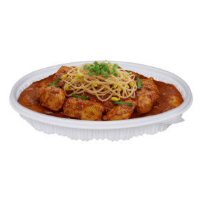 형제팩 일회용 타원찜용기 소형(백색) 1.8L, 50개