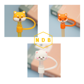 위생 빨대마개 아기 동물얼굴 캐릭터 텀블러 빨대 뚜껑 커버 8mm NDB, 아기 냥이_NDB, 1개