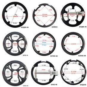 호환용 휠셋 MTB 로드 자전거 스프로킷 보호 크랭크셋 크랭크 가드 체인 휠 링 커버 32 42 44 46 48 50 52T