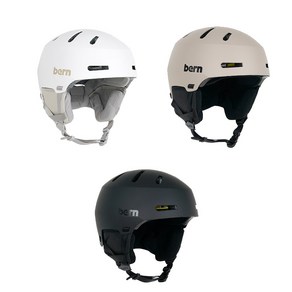 [BERN] 마콘 2.0 스키 스노우보드 멀티 스포츠용 헬멧 (3COLOR), Small (52-55.5), Matte Black, 1개