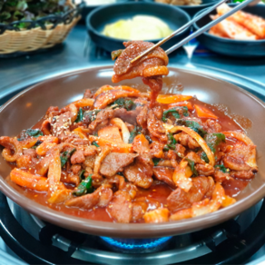 상호 국내산 오리 주물럭 양념 생 고기 밀키트 300g 500g 1개