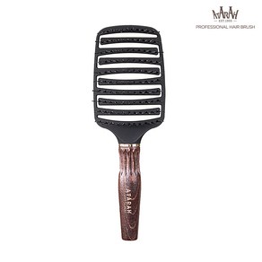 아타라 컨벡스 벤트 젖은머리 헤어 빗 브러쉬, 1개, 블랙 [LB511]