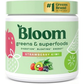 블룸뉴트리션 그린수퍼푸드 파우더 딸기&키위맛 30인분 ( Bloom Nutition Geens and Supefoods 30 SVG Stawbey Kiwi ), 2개, 30회분