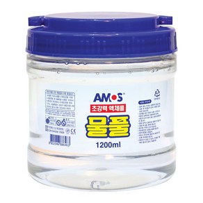 아모스물풀대용량1200ml 대용량초강력물풀1.2L클리어슬라임재료 투명물풀 슬라임베이스, 아모스 물풀대용량 1200ml