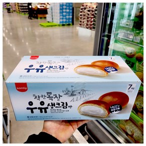 삼립 착한목장 우유 생크림빵 700g 아이스박스 아이스팩 포장 트레이더스 추천템, 1개