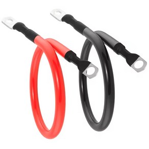 [에이원] 2AWG 60cm 검정색 실리콘 전선 파워뱅크 인버터 전원 케이블 2AWG 60cm black silicon wire cable