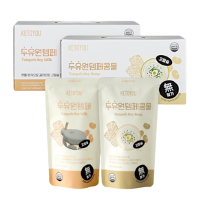 키토유 두유원템페 두유와 콩물 세트, 36개, 180ml