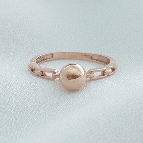 14K 18K 골드 볼 반지 6mm