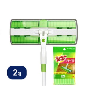 3M 스카치브라이트 클립형 막대걸레 대형 + 극세사 리필 2매, 2세트