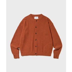 3월 31일 배송 OUTSTANDING LAMBSWOOL FISHERMAN CARDIGAN_BRICK