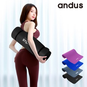 ANDUS 앤드어스 NBR 스탠다드 요가매트 10mm, 퍼플, 1개