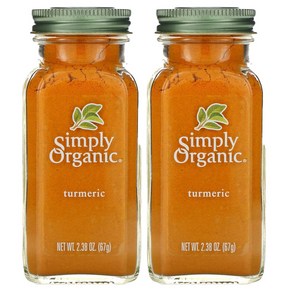 Simply Oganic 심플리 오가닉 터메릭 강황 파우더 분말 가루 67g x2병, 2개