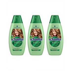 샤우마 샴푸 400ml 3팩 허브7 Schwazkopf Schauma 7 Hebs Shampoo 400 ml, 3개