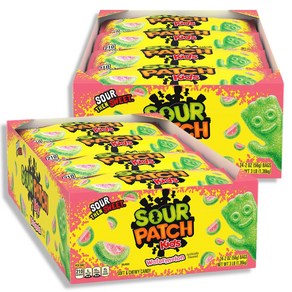 사워패치 키즈 소프트 앤 츄이 캔디 젤리 수박 맛 56g 24개입 SOUR PATCH KIDS Watemelon Soft & Chewy Candy 2oz/56g 24pack, 1.36kg, 2박스