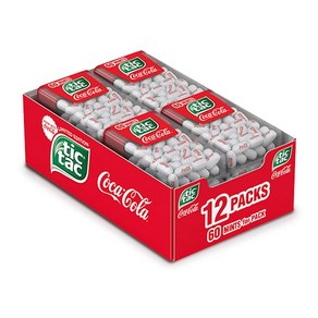 Tic Tac Had Candy CocaCola Mints 틱택 하드 캔디 코카콜라 민트 1oz(29g) 12팩, 12개, 29g