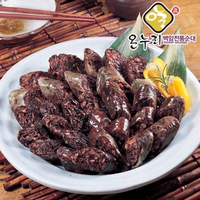 백암전통순대 특별한 맛 야채 순대 분식 안주거리 2kg 8인분 식당 업소 용 식자재, 1개