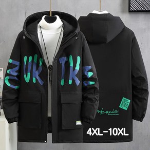 쥬엔리치 남자 빅사이즈 패딩 후드 바람막이 점퍼 남성 자켓 겨울 잠바 4XL-10XL