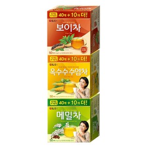 담터 보이차 50T+메밀차 50T+옥수수수염차 50T 총 150T/회사 탕비실 사무실 간식 침출차 겨울, 1개