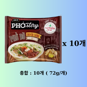 친수 스토리 Chinsu Stoy 베트남 THIN 쌀국수 생강 맛 73g x 1개, 10개, 730g