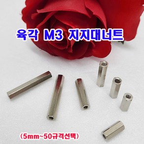 (샤인몰) 지지대너트 M3 (5~50mm규격선택) 무료배송/PCB서포트 육각 스페이서/소량 낱개 대량판매, 50mm, 1개