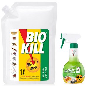 비오킬 날파리킬 살충제 370ml + 파우치 1L 세트, 1세트