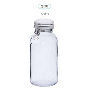 셀러메이트 밀폐 유리병 오일 육수 보틀 클립형 원터치형, 원터치형 300ml, 1개