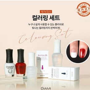 파일4종+ 다이아미 국가고시 제1과제 컬러링 세트 시험용 폴리쉬 2종+ 탑코트 + 베이스코트, 1개, 14ml