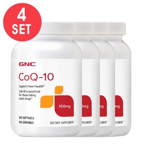 GNC 코큐텐 100mg 120정 (캡슐) CoQ10 120sgels -4개 SET, 1개, 480정