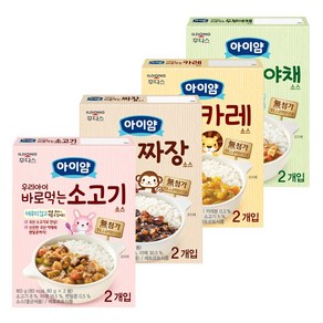 일동 우리아이 바로먹는 소스4종(짜장+카레+소고기+야채), 짜장+카레+야채+소고기, 160g, 1개