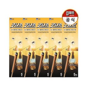 [한국디비케이] 킬파프 굿나잇 모기향 스틱형 5개입 5개 (낚시 캠핑 등 야외활동), 5개