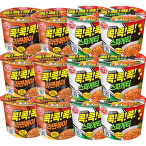 오뚜기 스파게티 큰컵 120g x 6p + 라면볶이 큰컵 120g x 6p