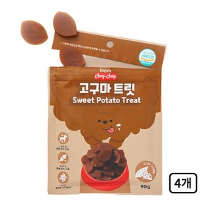 프레시 챱챱 강아지 가수분해 져키 트릿, 4개, 90g, 고구마