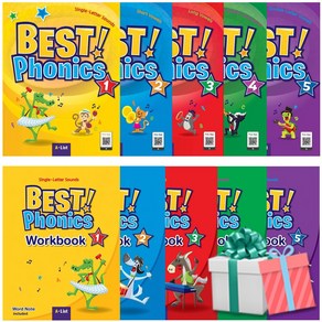 베스트 파닉스 Best Phonics 1 2 3 4 5 S+W 세트 선택 사은품증정 (붙이는메모지), 2단계(s+w)전2권 붙이는메모지증정